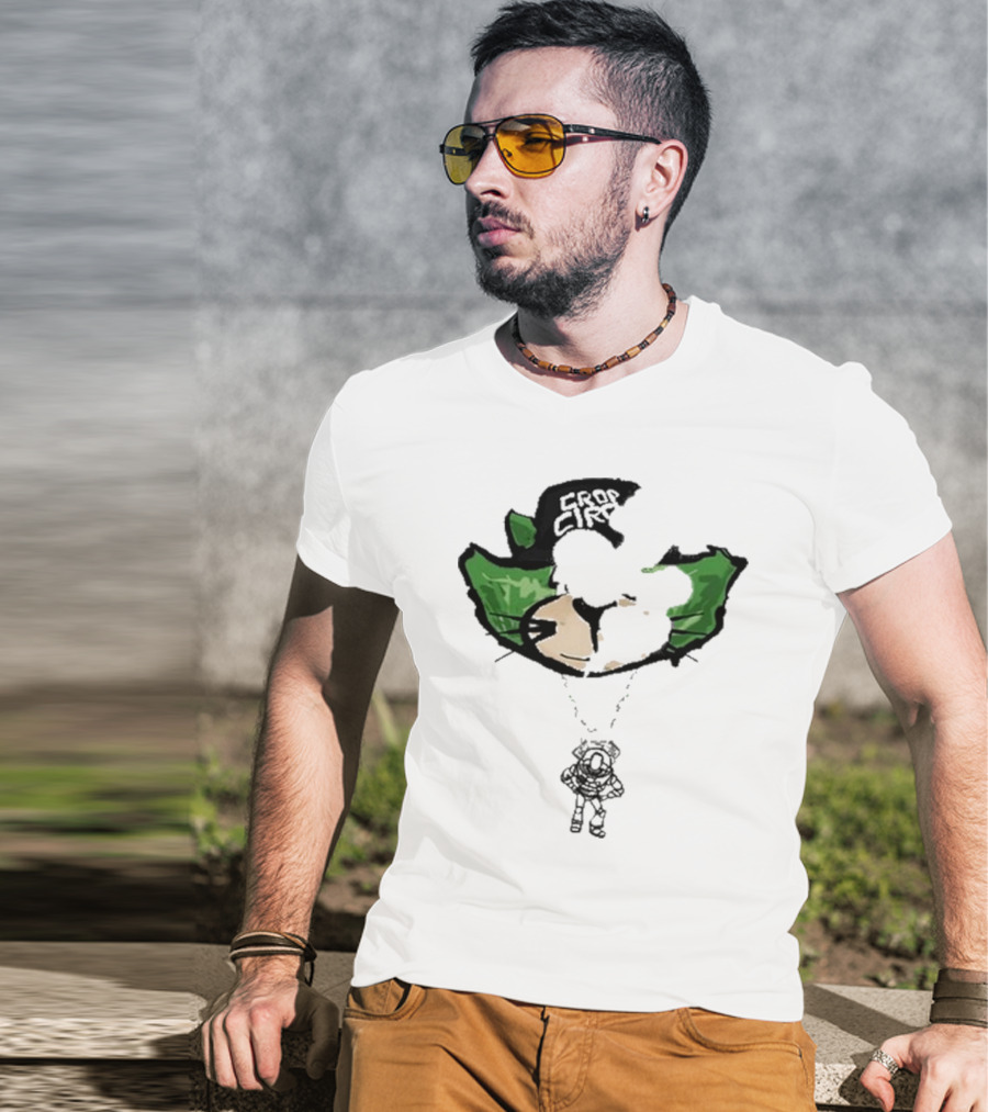 Crop City Astronaut Cat Parachute Puff Print T-Shirt