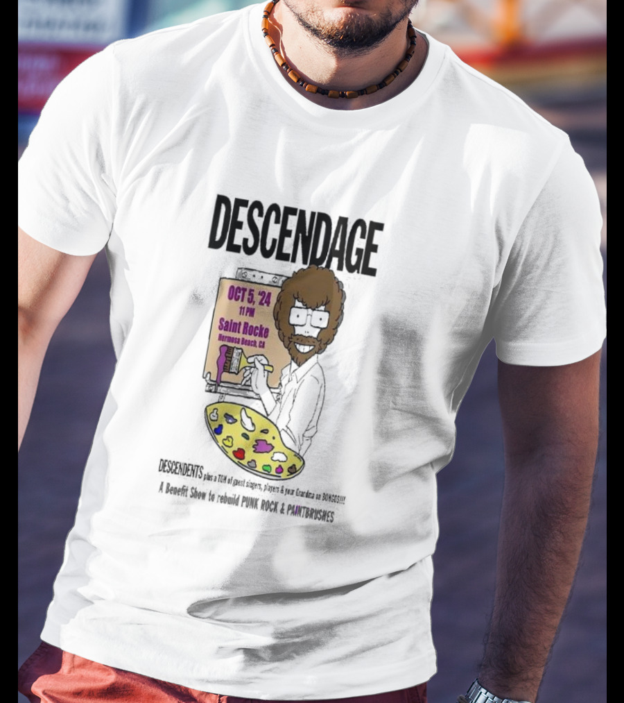 Descendage Featuring Descendents Plus Guest Singers At Saint Rocke Hermosa Beach Benefit For Punk Rock And Paintbrushes October 5 T-Shirt