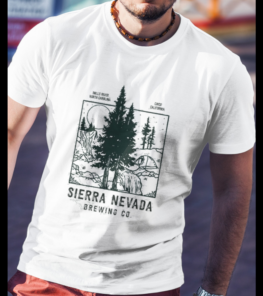 Mills River North Carolina Chico California Sierra Nevada Brewing Co Nature Scene T-Shirt