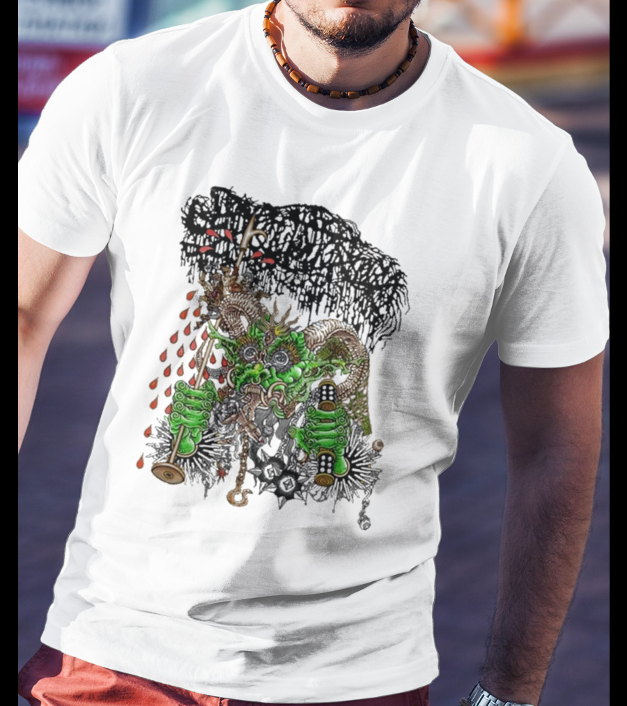 Sanguisugabogg Medievil Monster With Blood And Chains Elements T-Shirt