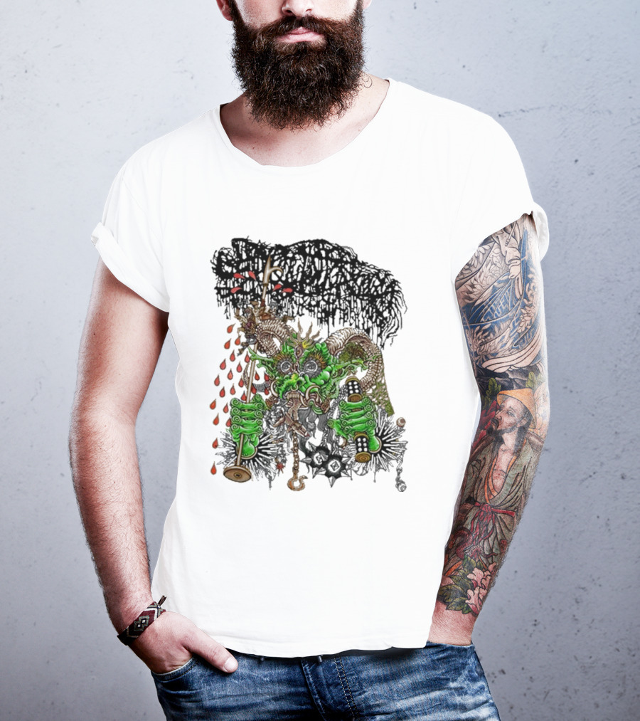 Sanguisugabogg Medievil Monster With Blood And Chains Elements T-Shirt