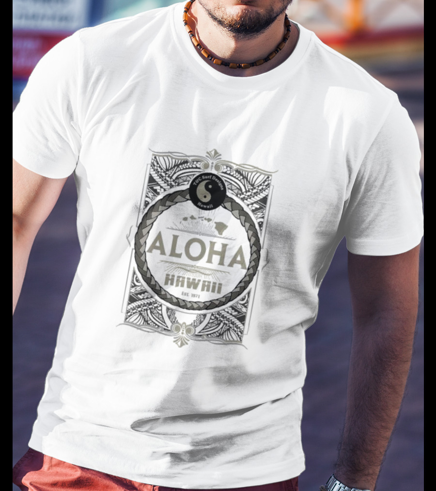 T&C Surf Designs Hawaii Aloha Hawaii Est 1971 Pearl City Jersey T-Shirt
