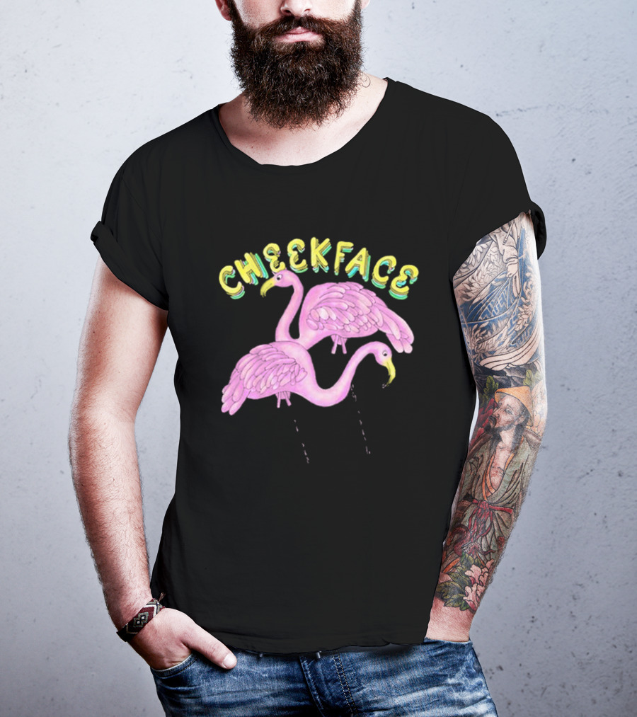 Cheekface Pink Flamingos T-Shirt