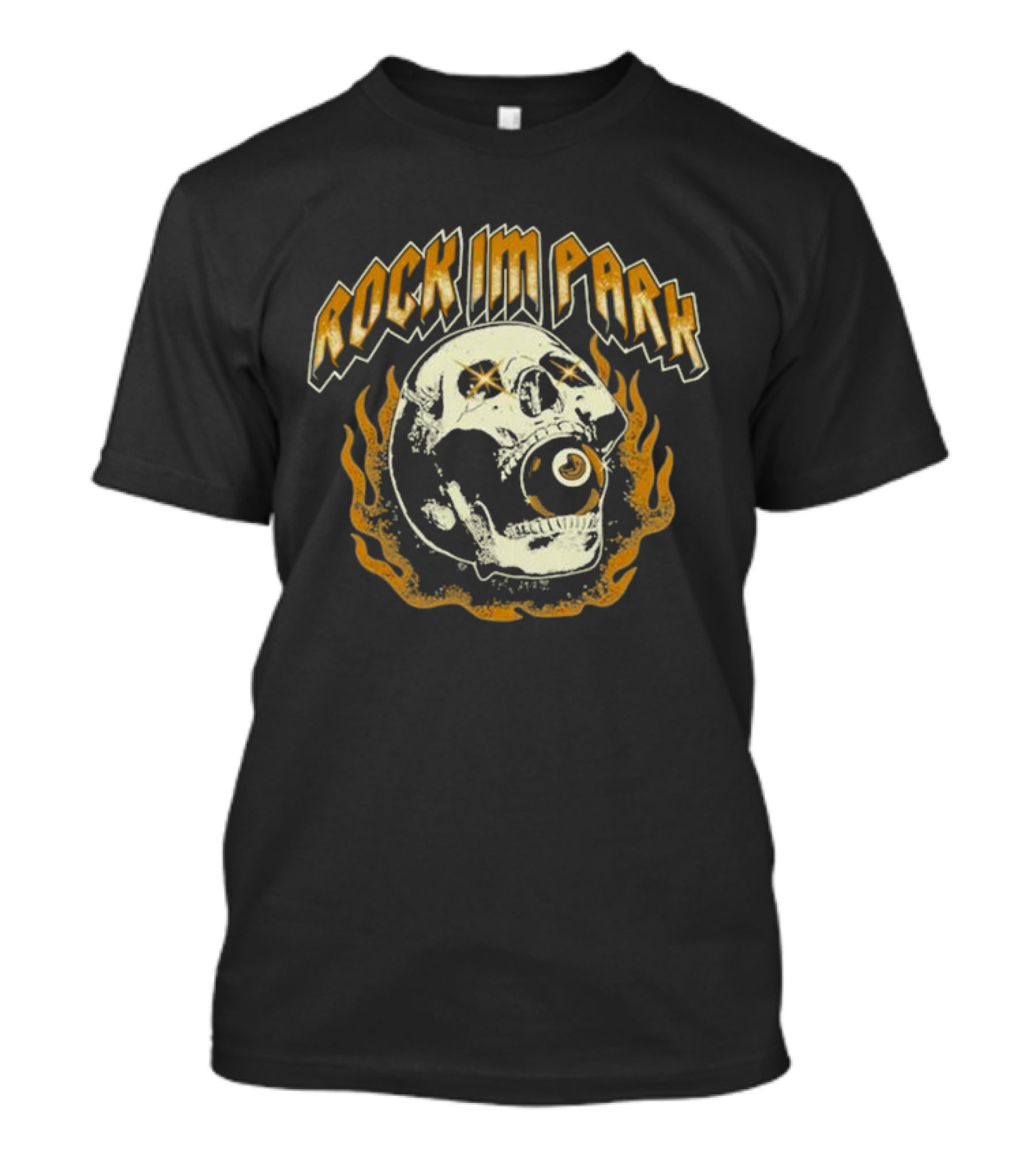 Rock Im Park Flaming Skull T-Shirt