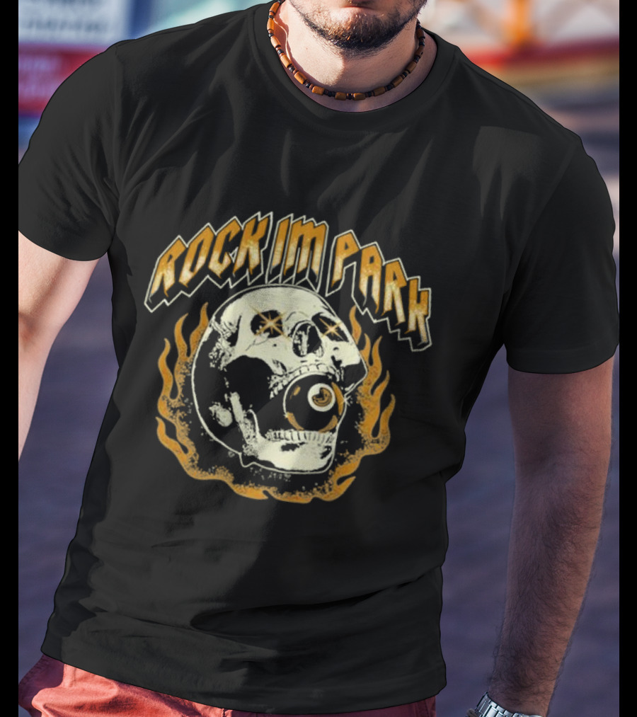 Rock Im Park Flaming Skull T-Shirt