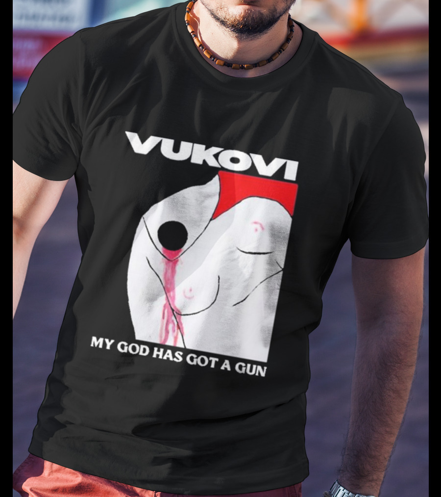 Vukovi My God Has Got A Gun Bold Graphic Concept T-Shirt