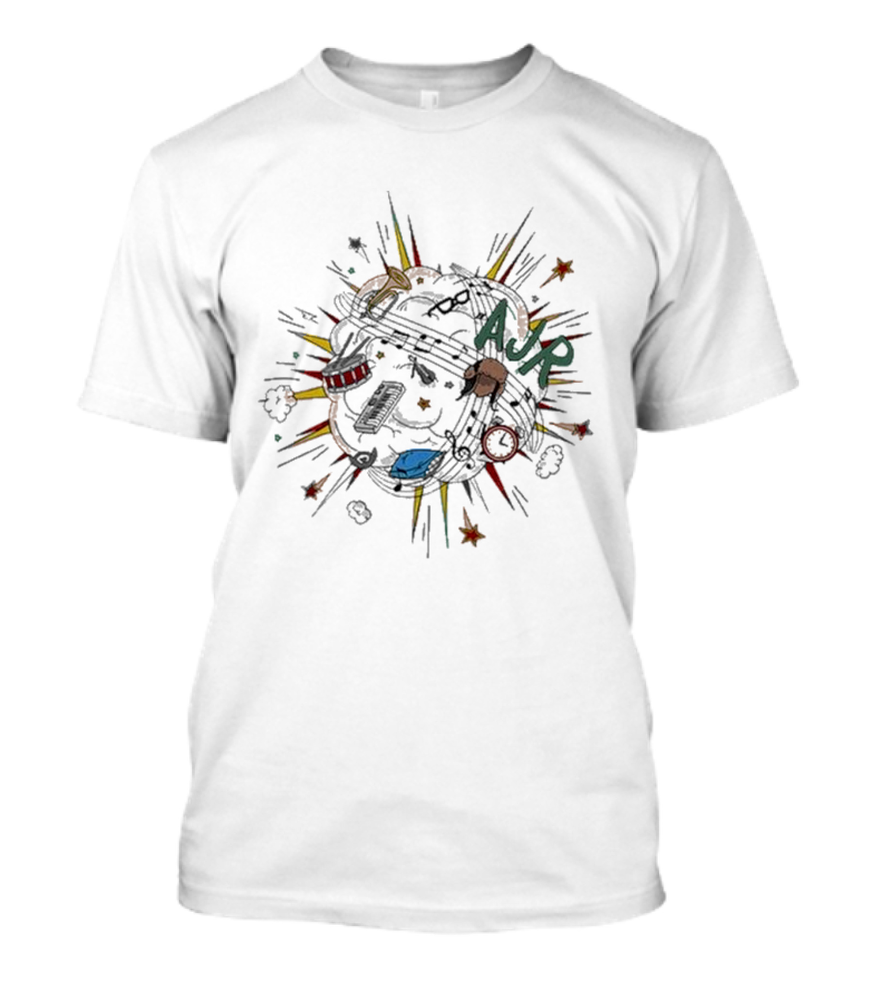 AJR Musical Explosion With Instruments And Objects T-Shirt