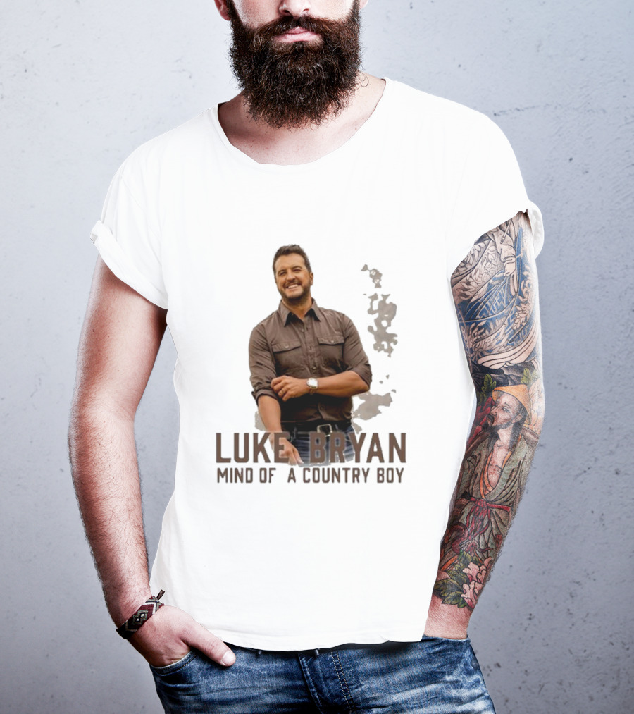 Luke Bryan Mind Of A Country Boy Music Icon Rustic Vibe T-Shirt