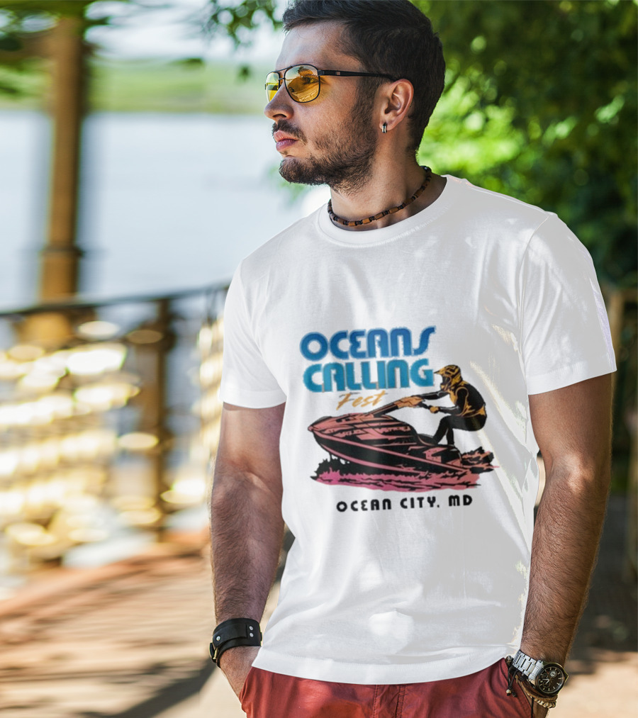 Oceans Calling Fest Ocean City MD Jetski T-Shirt