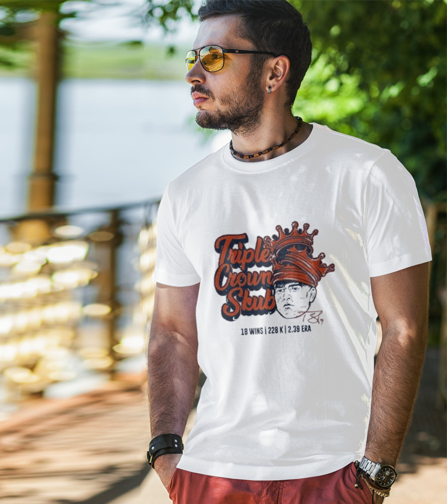 Tarik Skubal Triple Crown 18 Wins 228K 2.39 ERA Detroit Tigers T-Shirt