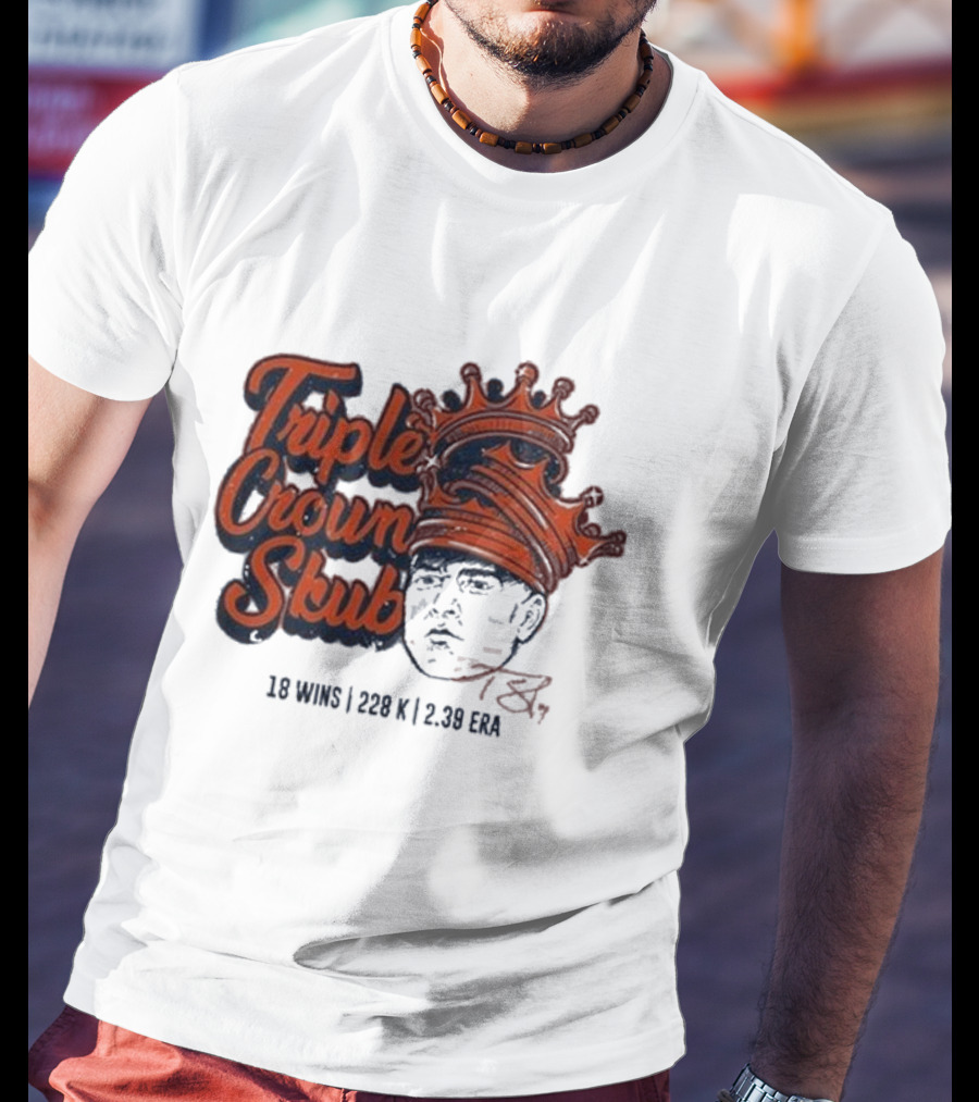 Tarik Skubal Triple Crown 18 Wins 228K 2.39 ERA Detroit Tigers T-Shirt