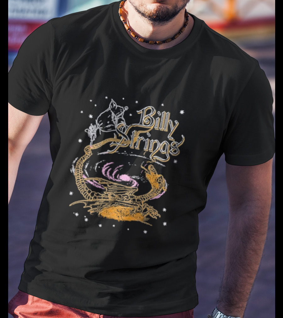 Billy Strings Cosmic Dragon Spiral With Stars Fall Tour T-Shirt