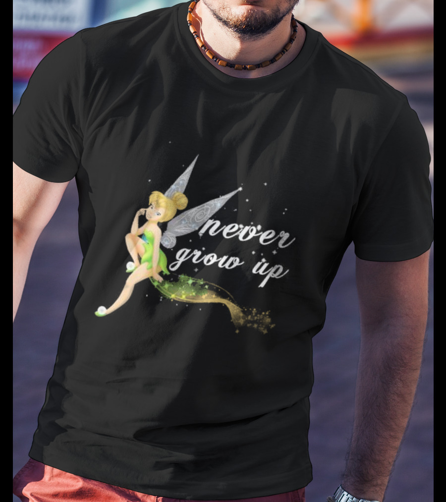 Tinkerbell Never Grow Up Fantasy Fairy Magic T-Shirt