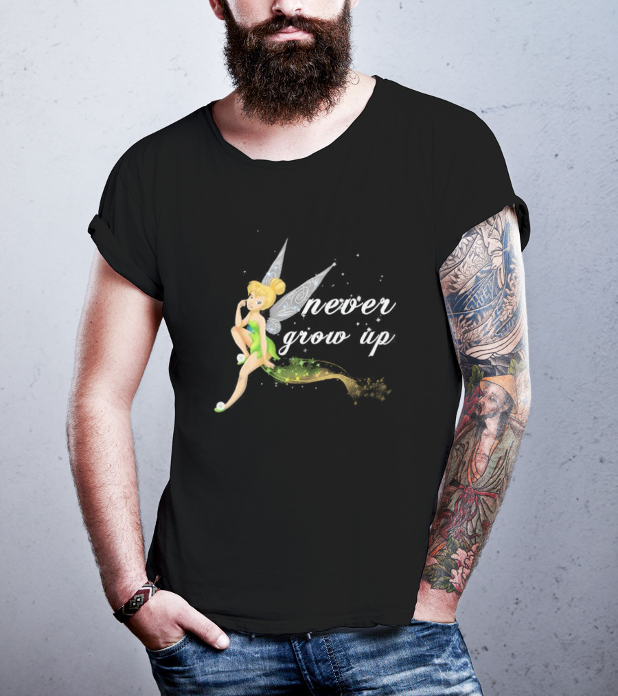 Tinkerbell Never Grow Up Fantasy Fairy Magic T-Shirt
