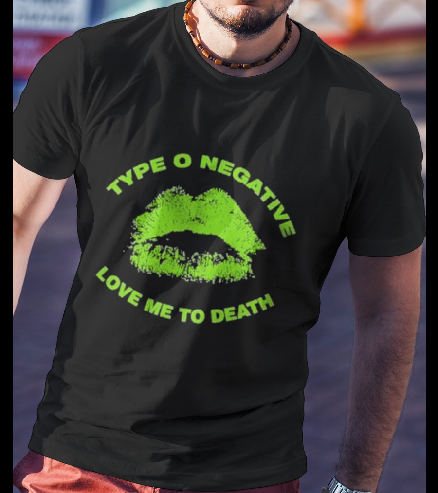 Type O Negative Love Me To Death Green Lips T-Shirt