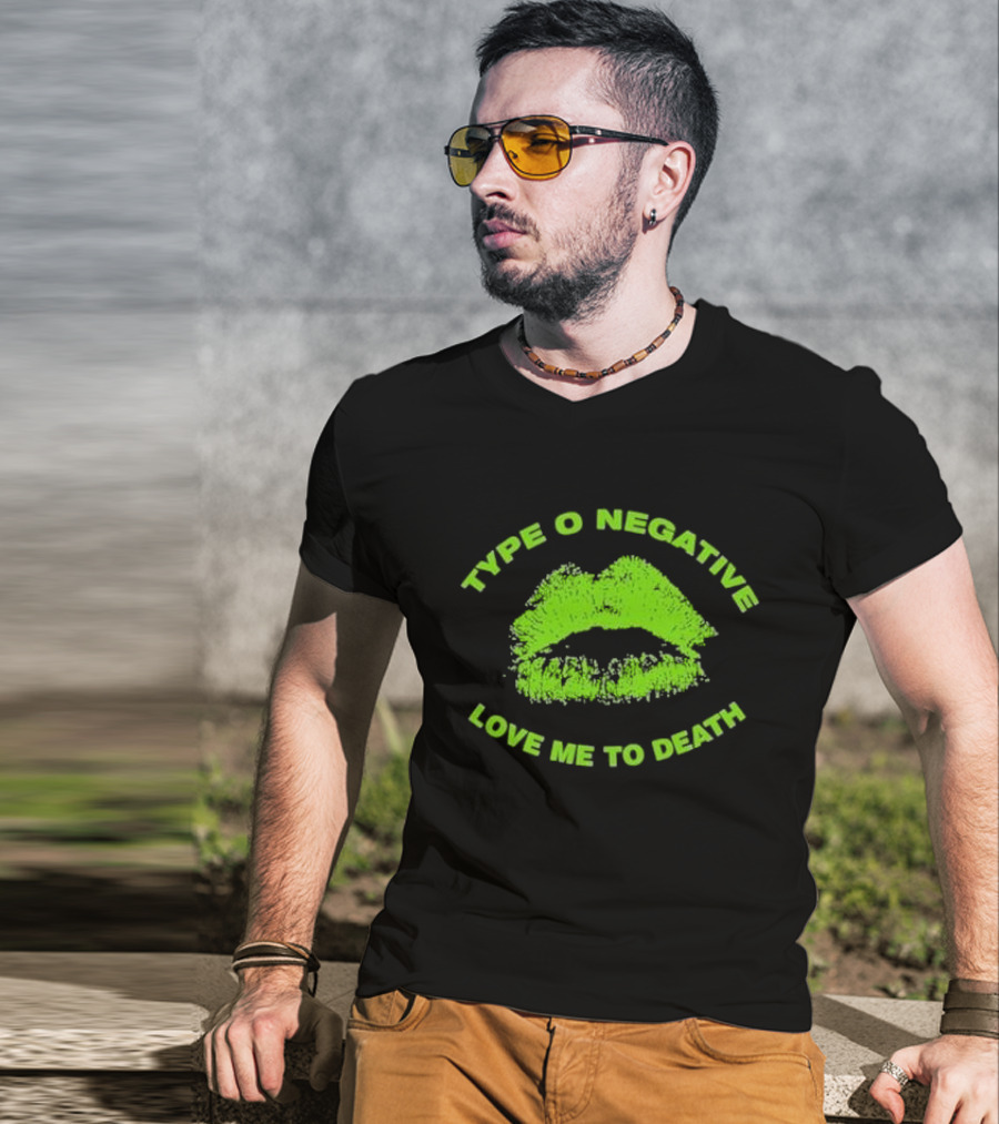 Type O Negative Love Me To Death Green Lips T-Shirt