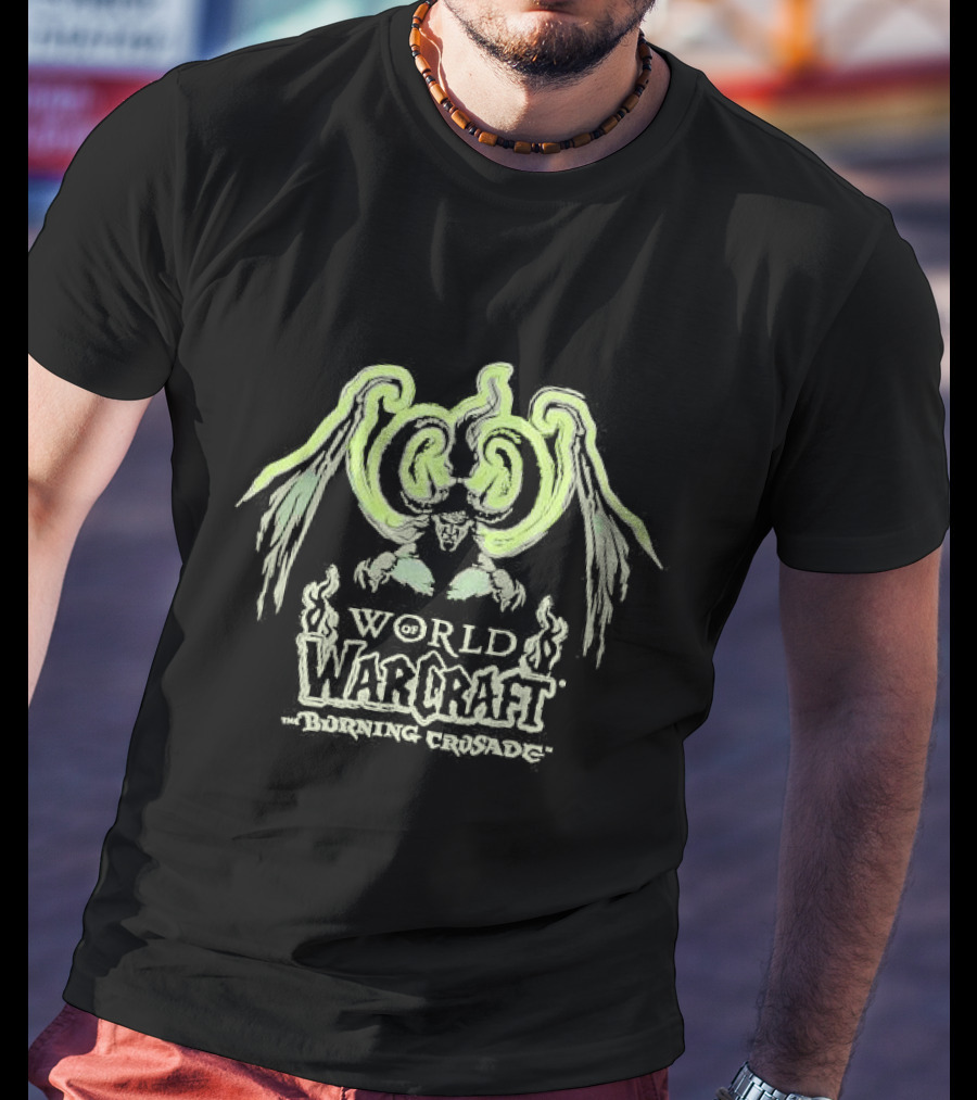 World Of Warcraft The Burning Crusade Blizzard Jinx Illidan Stormrage Wings T-Shirt