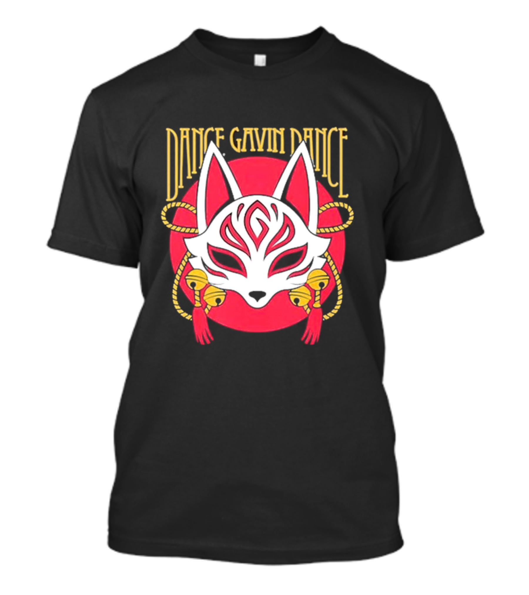 Dance Gavin Dance Kitsune Fox Mask With Bells T-Shirt
