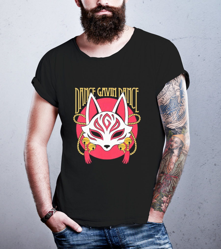 Dance Gavin Dance Kitsune Fox Mask With Bells T-Shirt