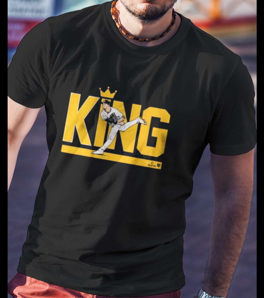 KING Michael Pitching Pose Baseball T-Shirt