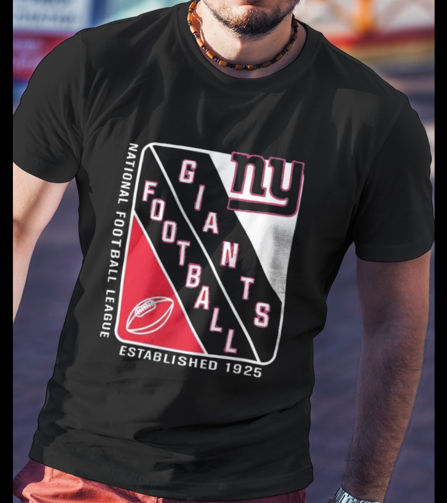 New York Giants National Football League Established 1925 Football Shield T-Shirt