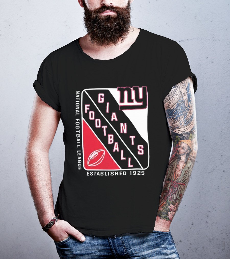 New York Giants National Football League Established 1925 Football Shield T-Shirt