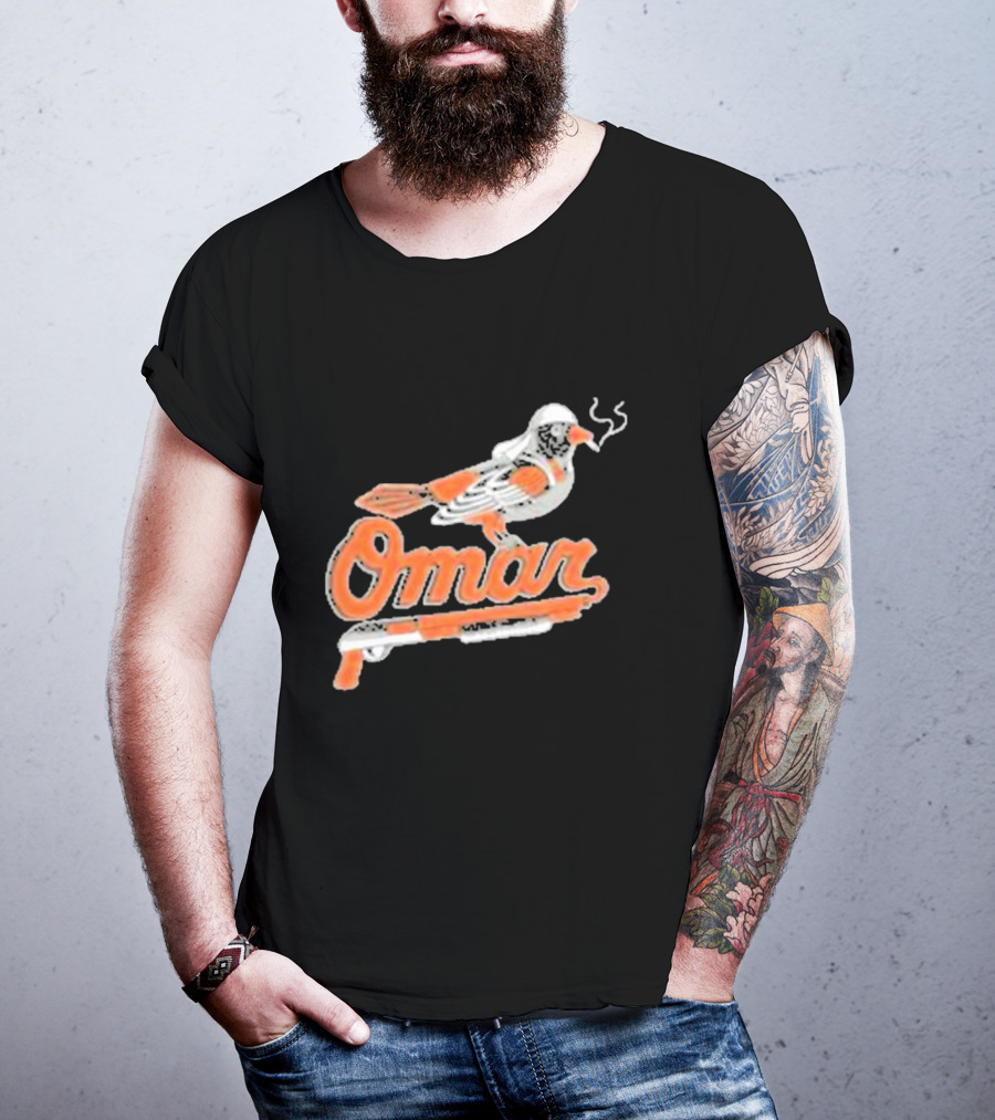 Omar Smoking Bird Perched On Shotgun Baltimore Oriole T-Shirt