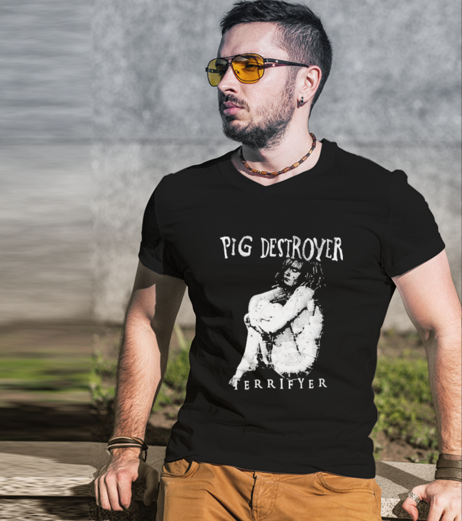 Pig Destroyer Terrifyer Ladies Cropped Dark Aesthetic T-Shirt
