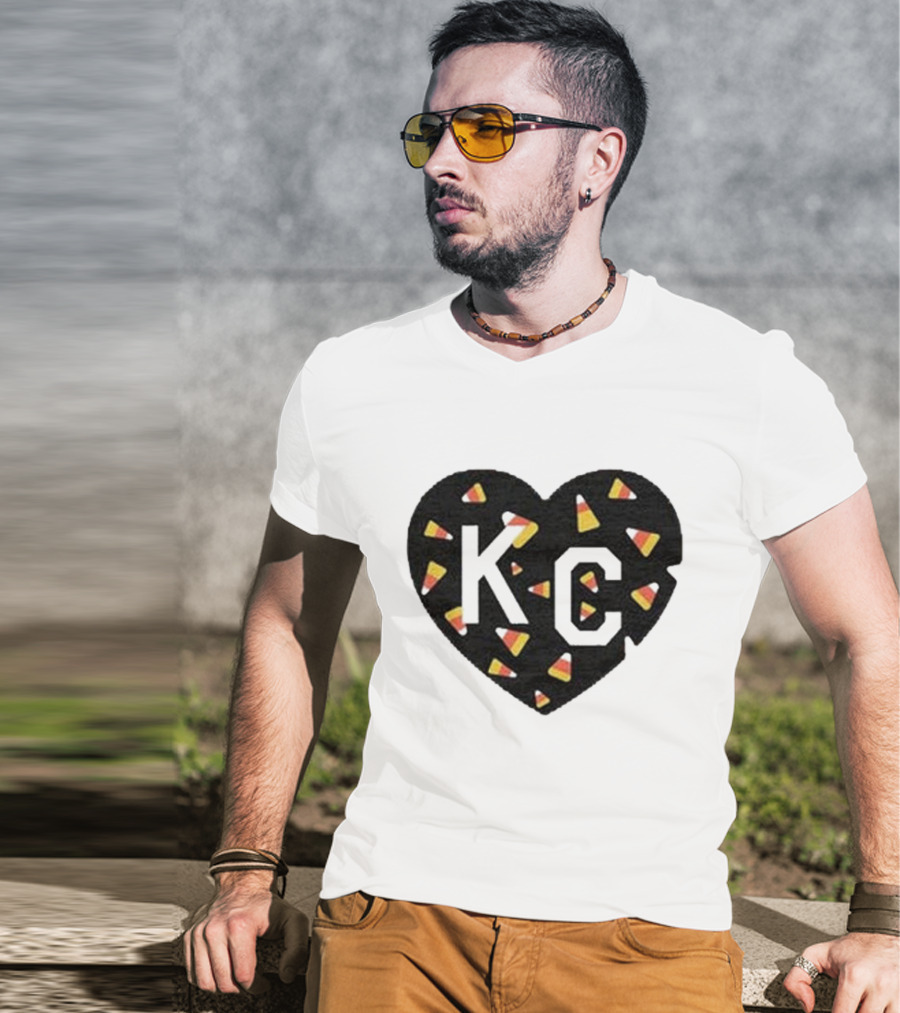 KC Heart Candy Corn T-Shirt