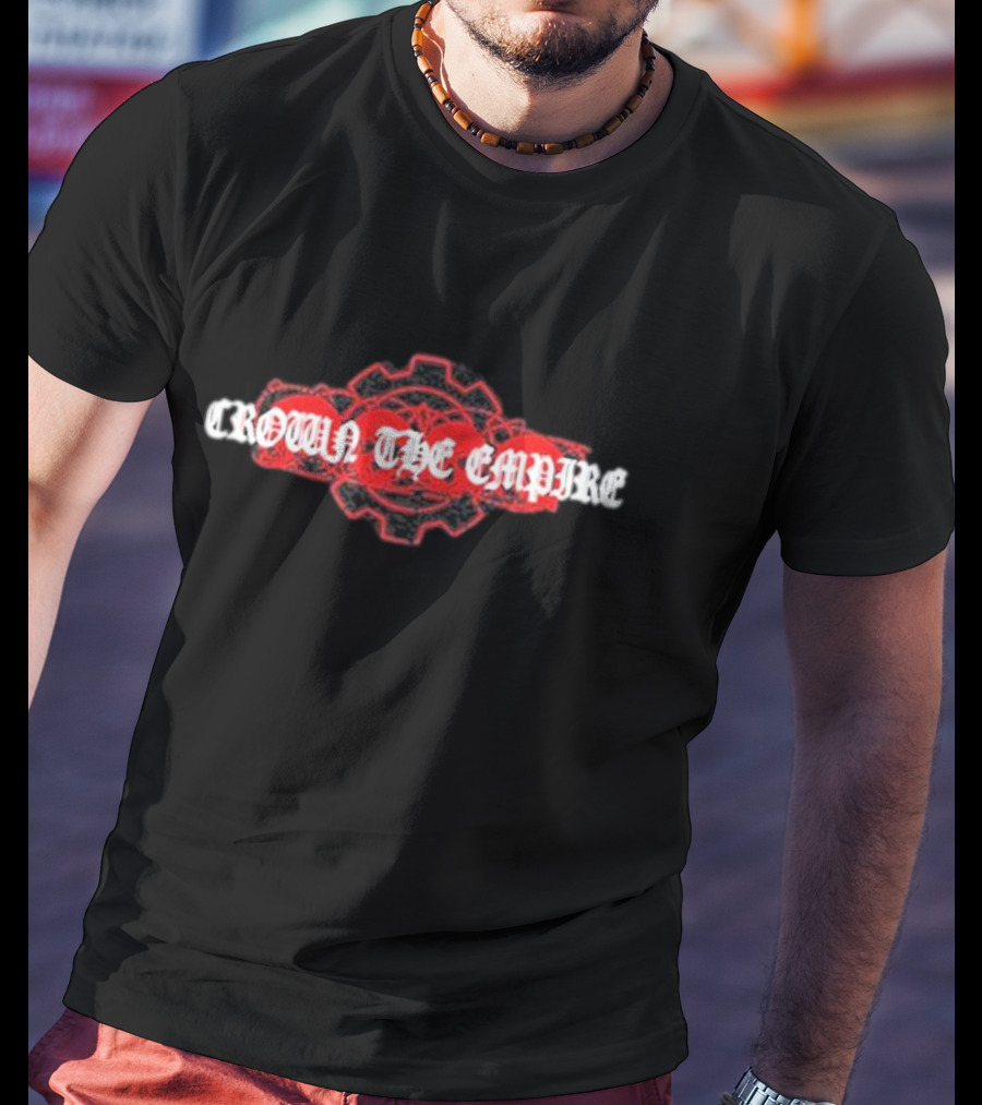 Crown The Empire Red Gear Emblem Crown Is Dead T-Shirt
