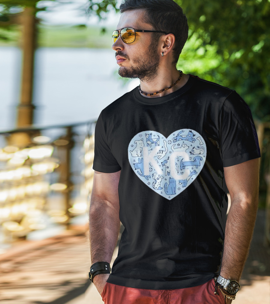 KC Pet Project Heart Cats Dogs Animal T-Shirt