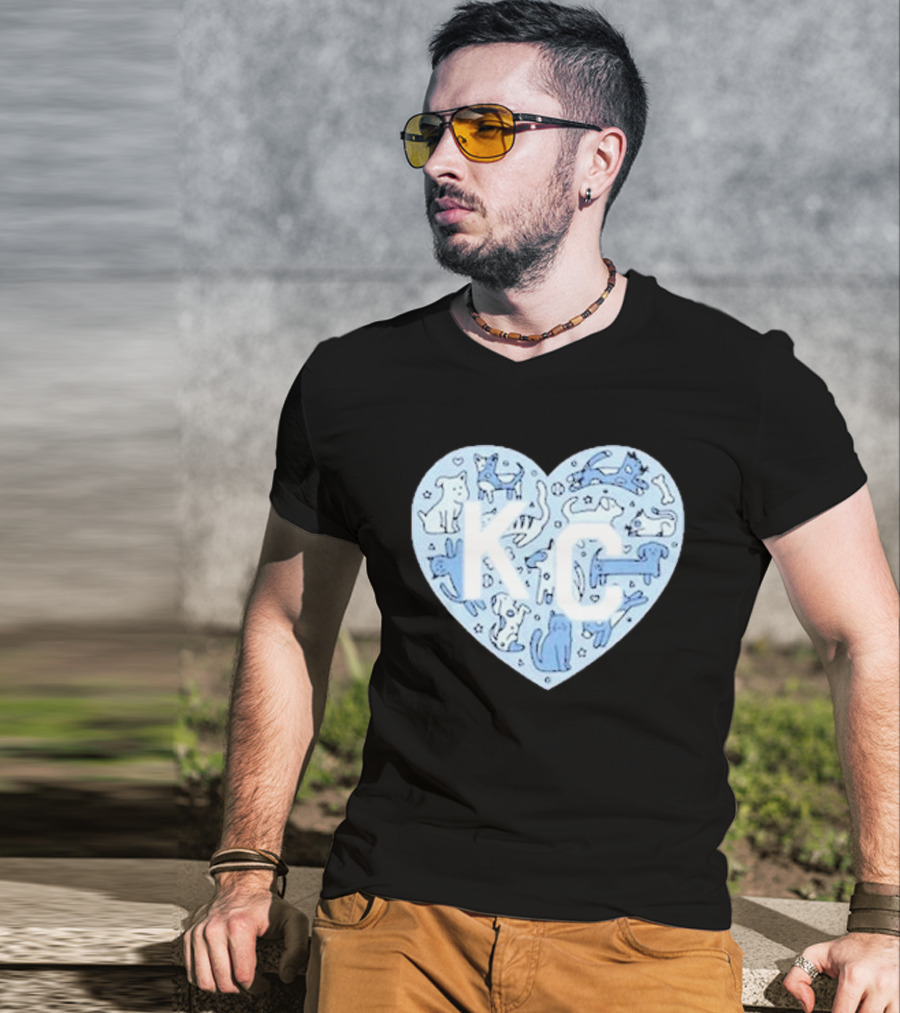 KC Pet Project Heart Cats Dogs Animal T-Shirt