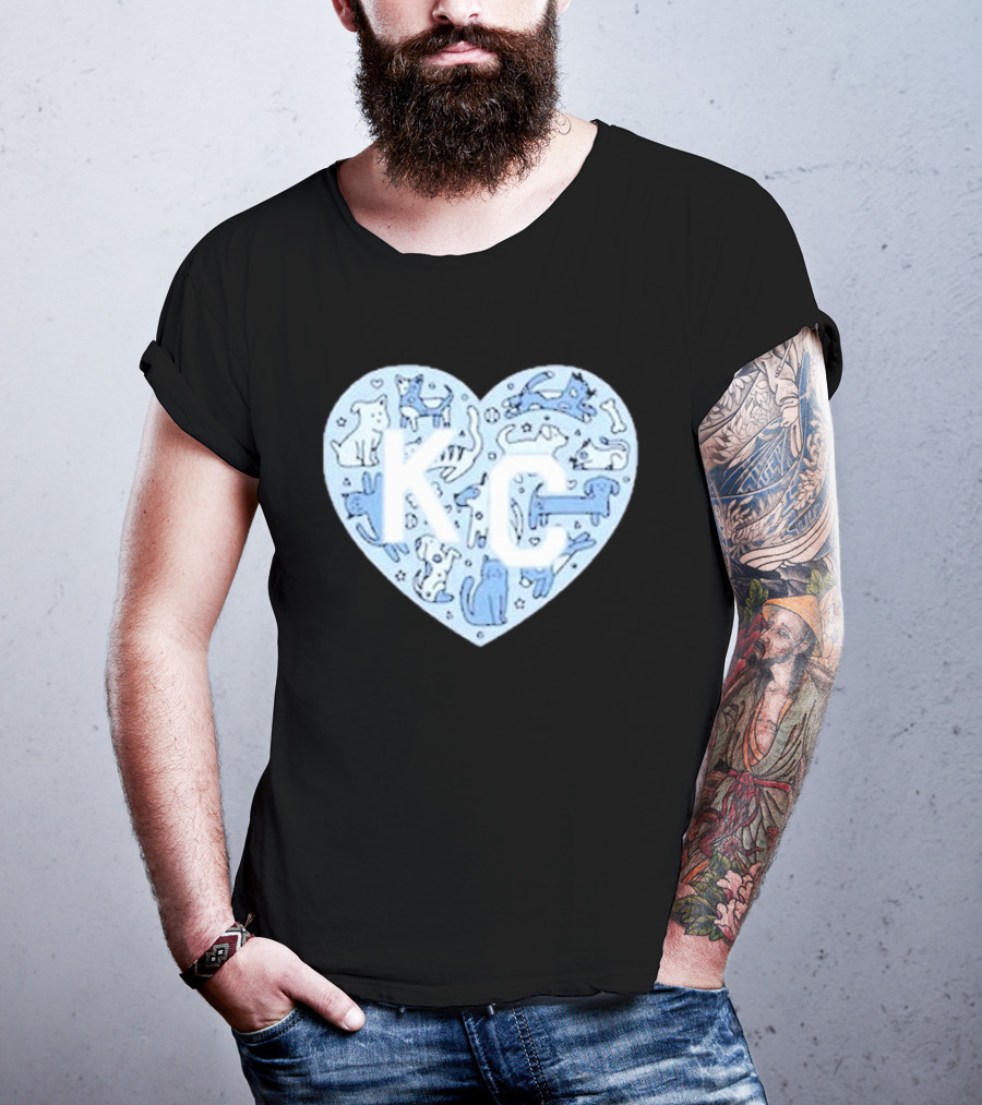 KC Pet Project Heart Cats Dogs Animal T-Shirt
