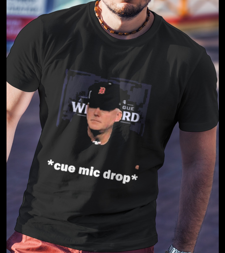 Detroit Tigers Legendary Moment Cue Mic Drop T-Shirt