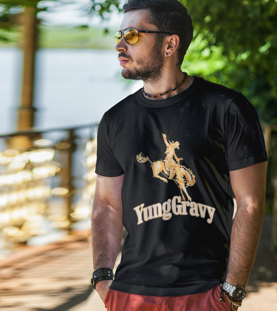 Yung Gravy Cowboy Riding Bull Iconic Western T-Shirt