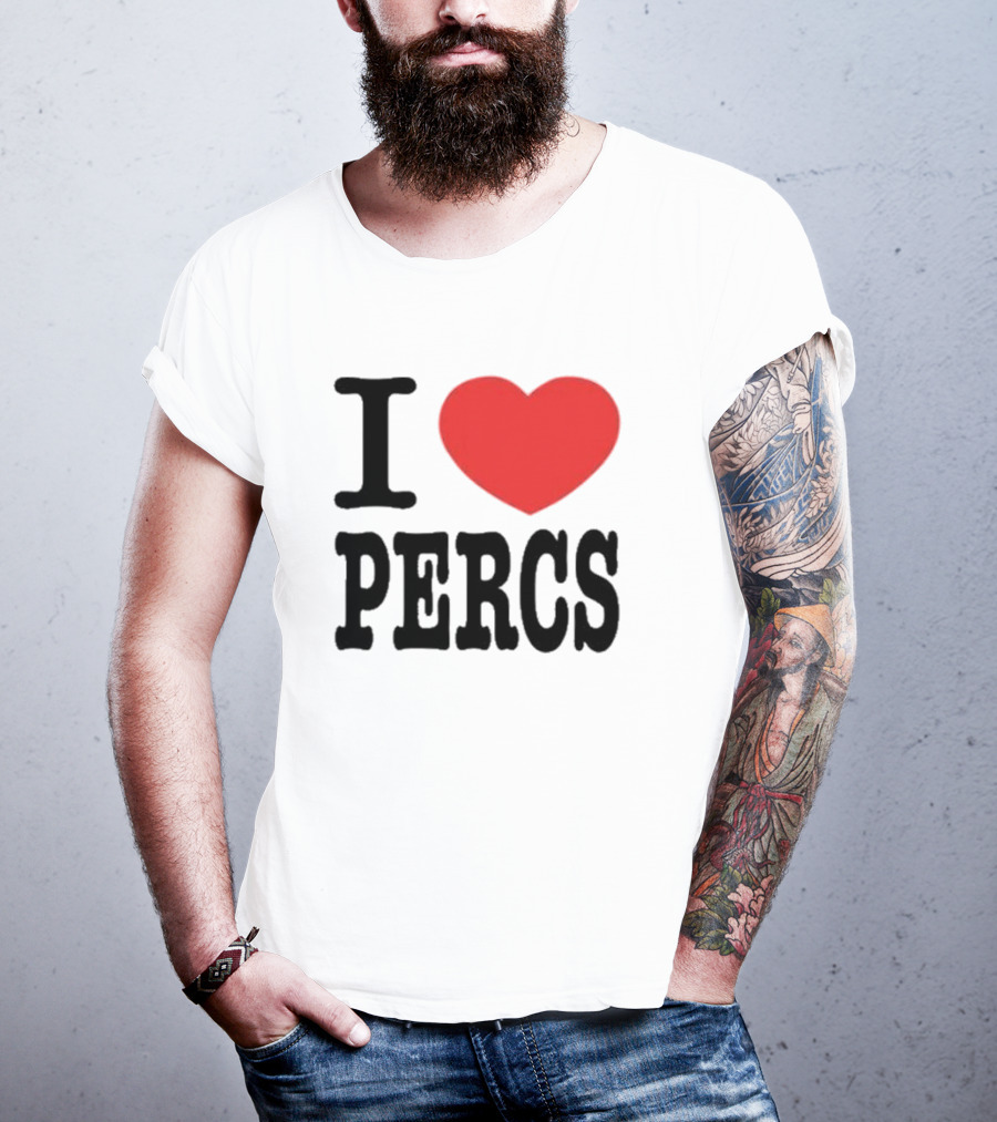 I Love Percs Ahh Tees Red Heart T-Shirt