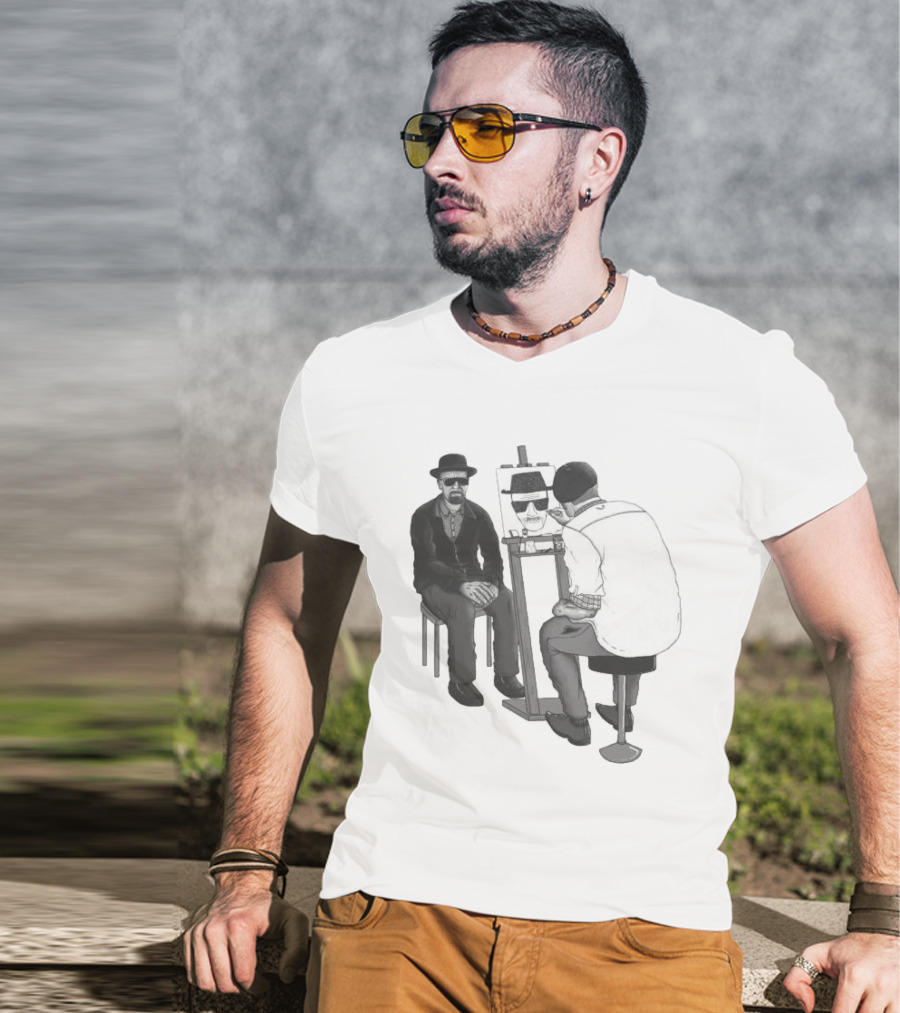 The One Who Draws Breaking Bad Walter White Sketching Himself T-Shirt