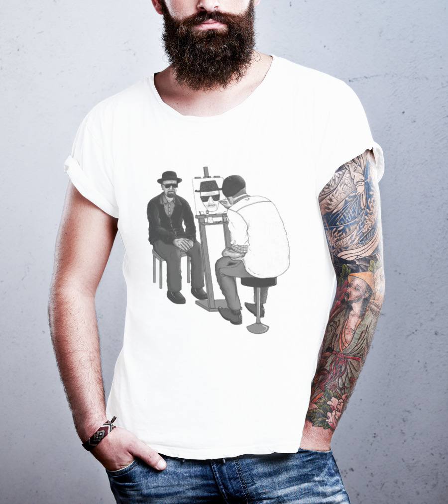 The One Who Draws Breaking Bad Walter White Sketching Himself T-Shirt
