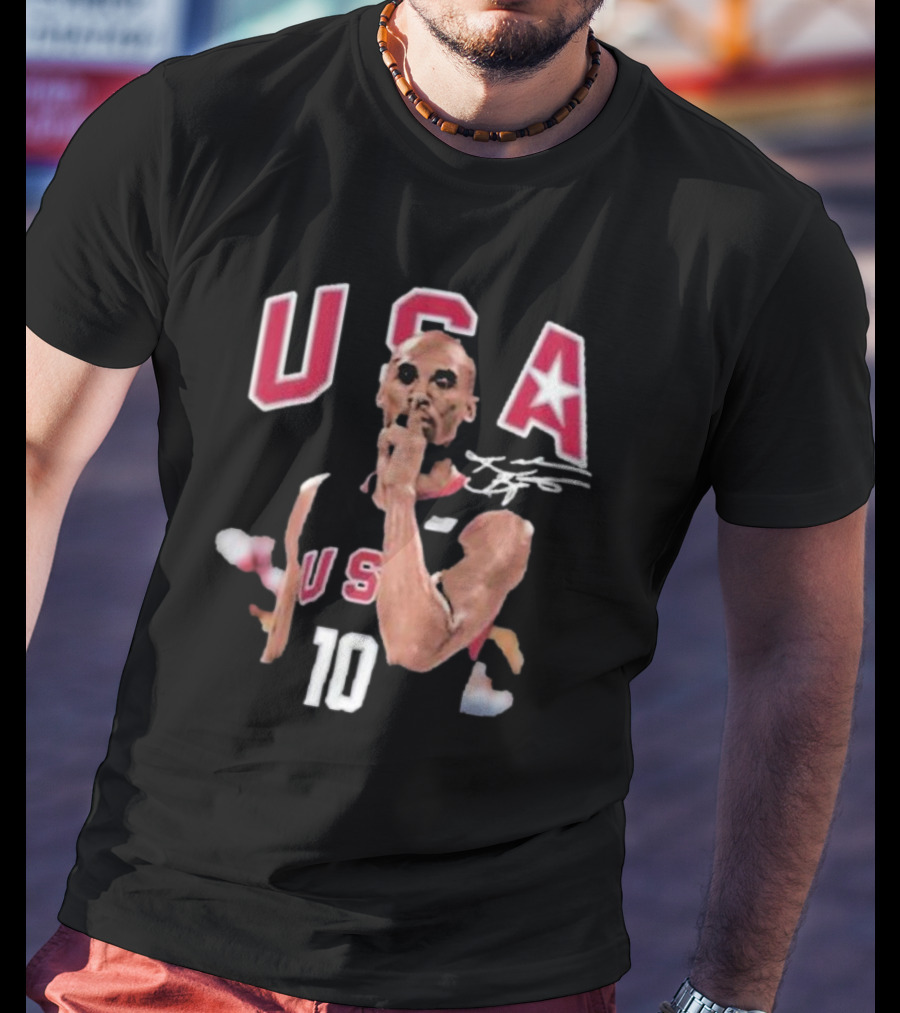 USA Basketball 10 Silence Gesture Athlete Signature T-Shirt