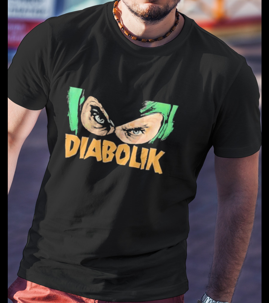 Diabolik 1968 Comic Style Eyes And Mask T-Shirt