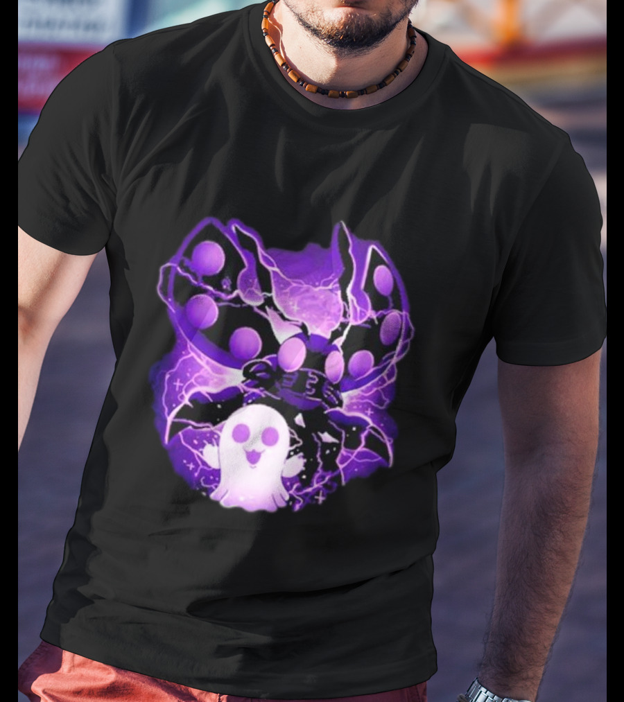 Digi Intelligence Vanilla Moth And Ghost Lightning Purple Aesthetic T-Shirt