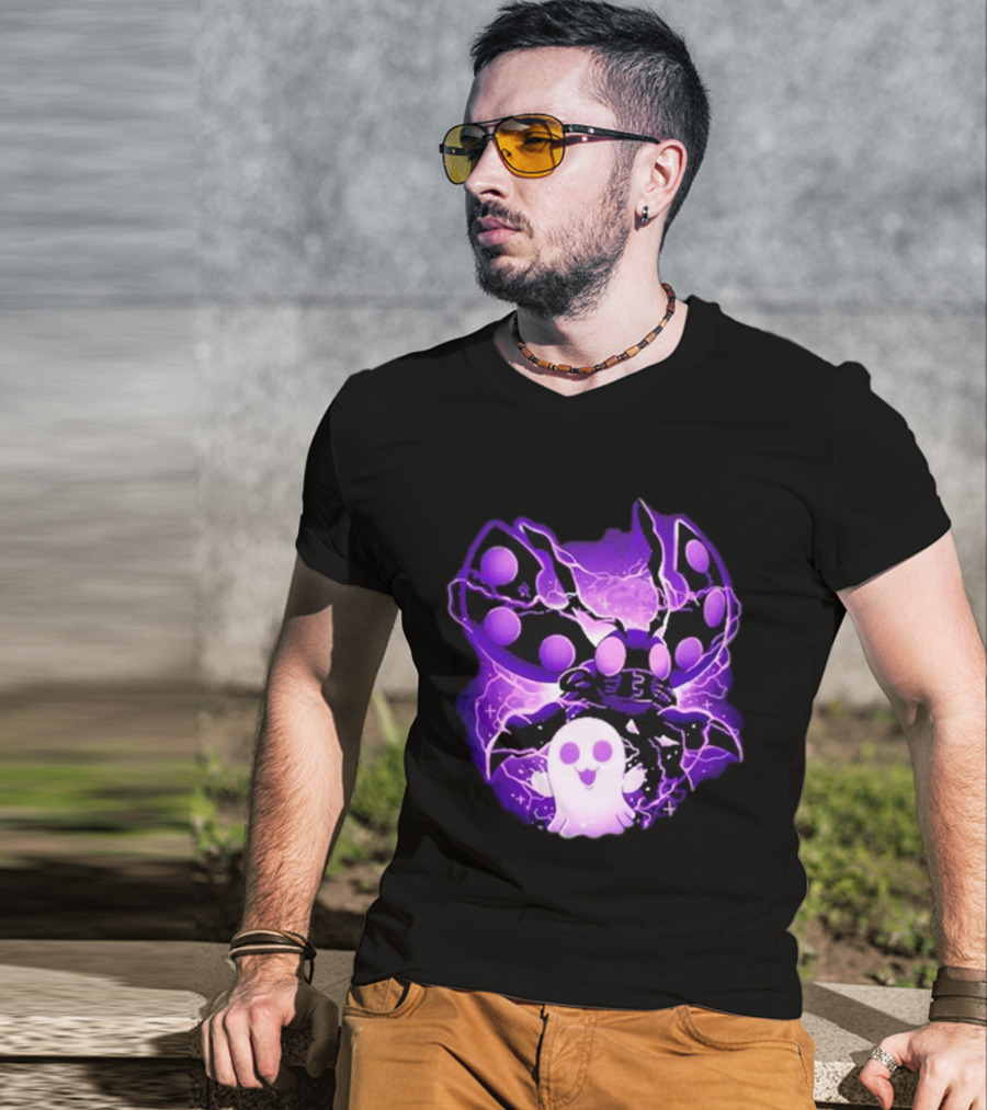 Digi Intelligence Vanilla Moth And Ghost Lightning Purple Aesthetic T-Shirt