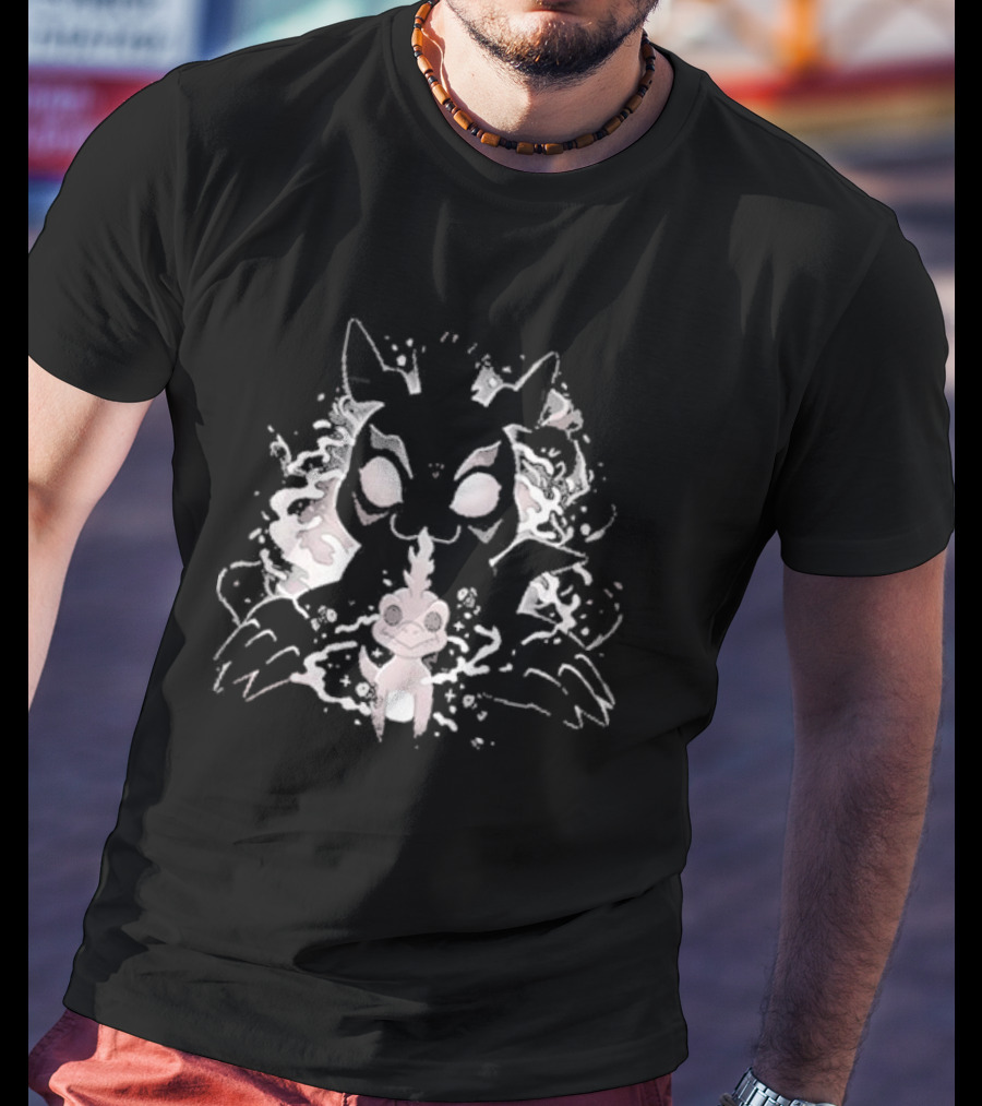 Digi Water Vallina Shadow Creature And Pink Companion T-Shirt