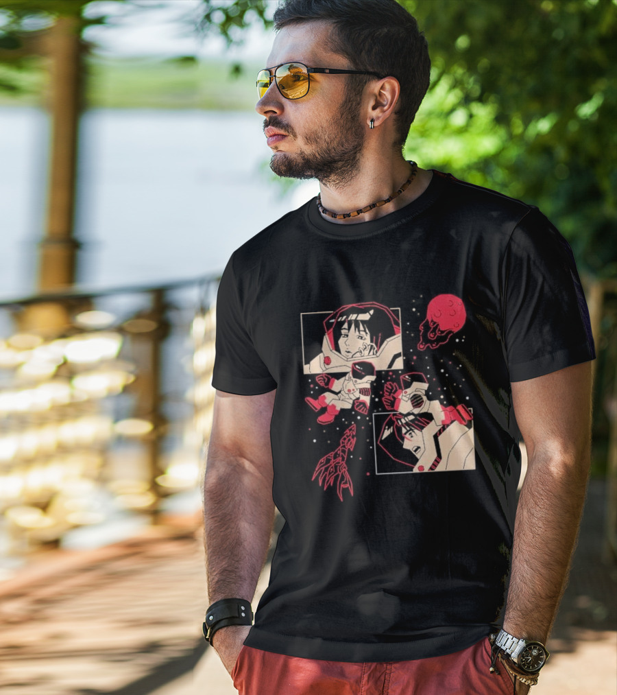 I Will Find You Wherever You Are Japu Space Comic Astronaut Red Planet T-Shirt