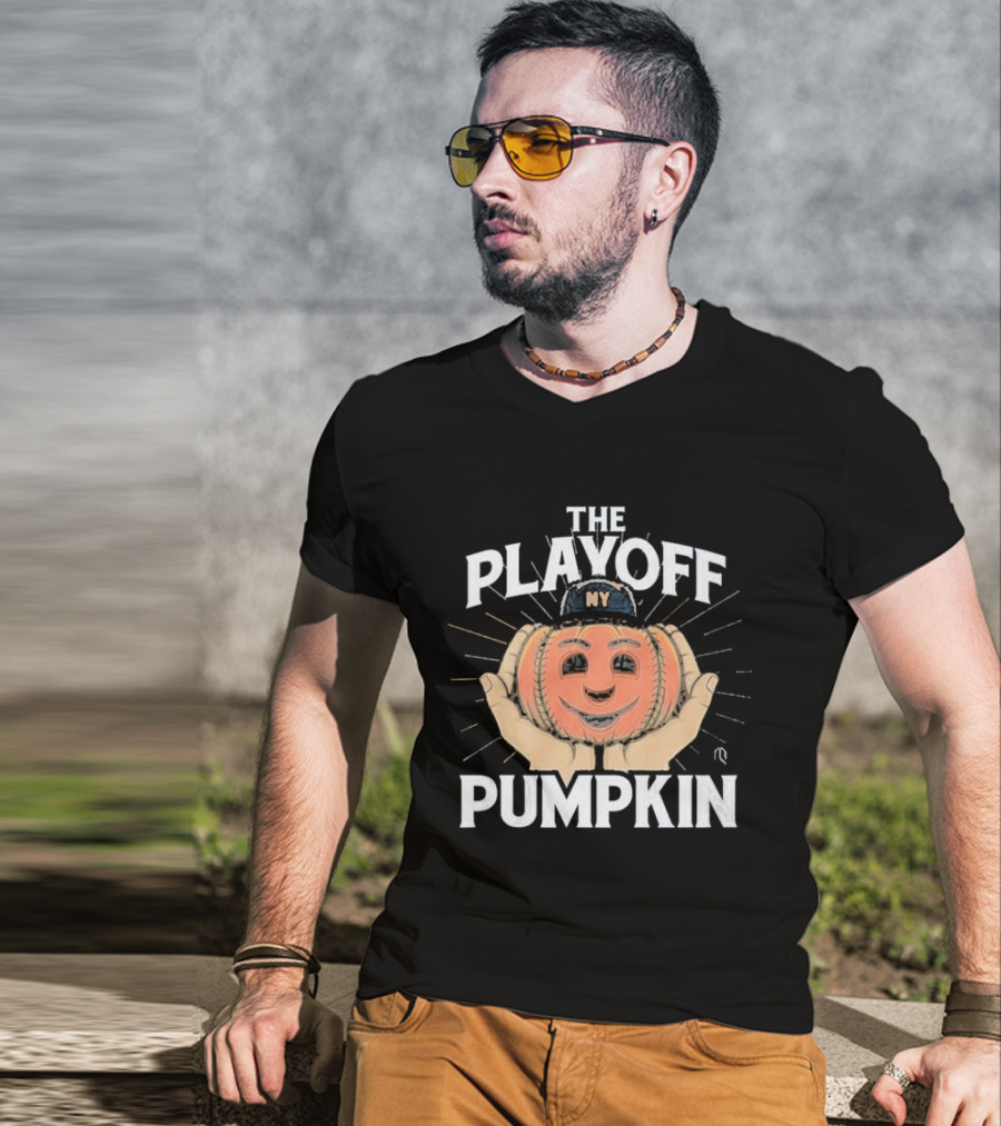 Pete Alonso New York Mets The Playoff Pumpkin NY Cap Baseball T-Shirt