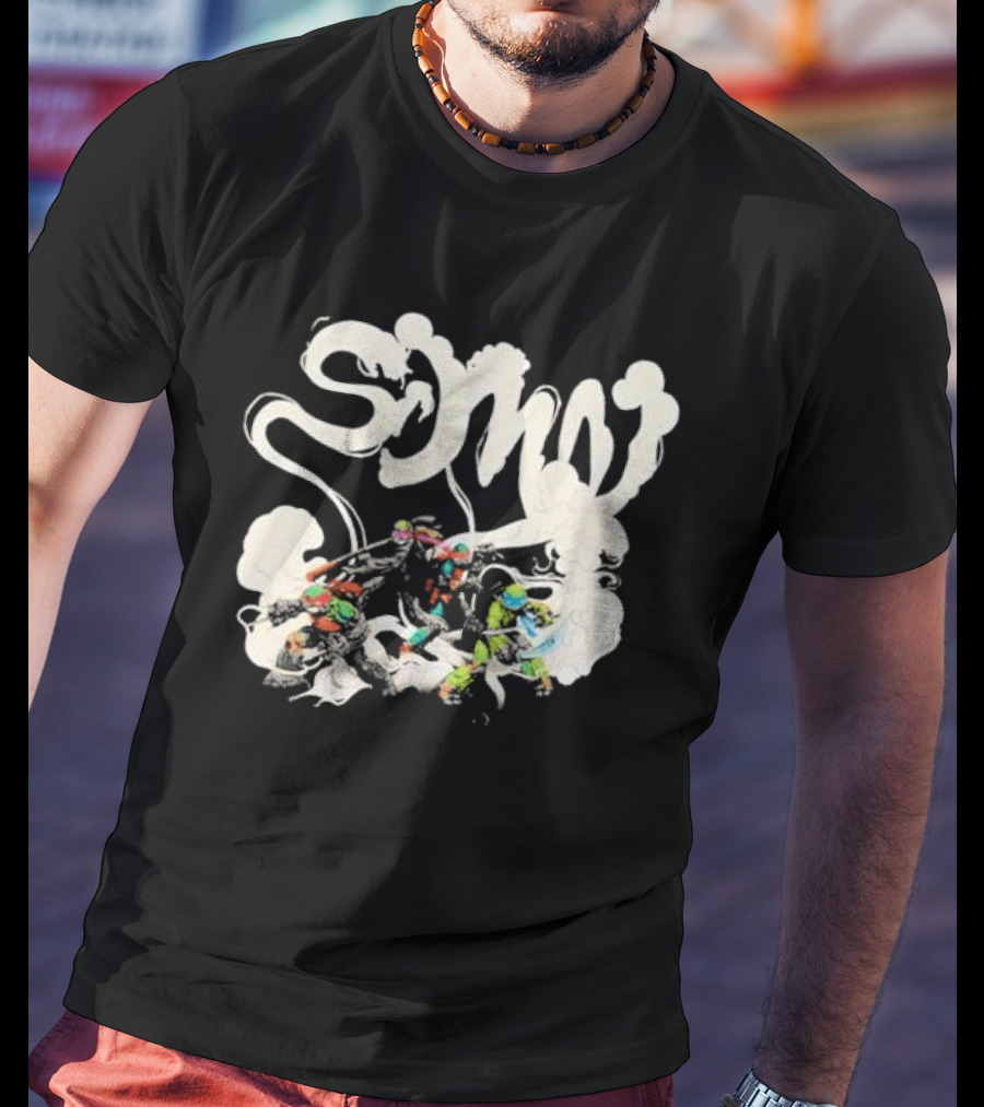 Sidemen Smoke Artistic Logo With Ninja Warrior T-Shirt