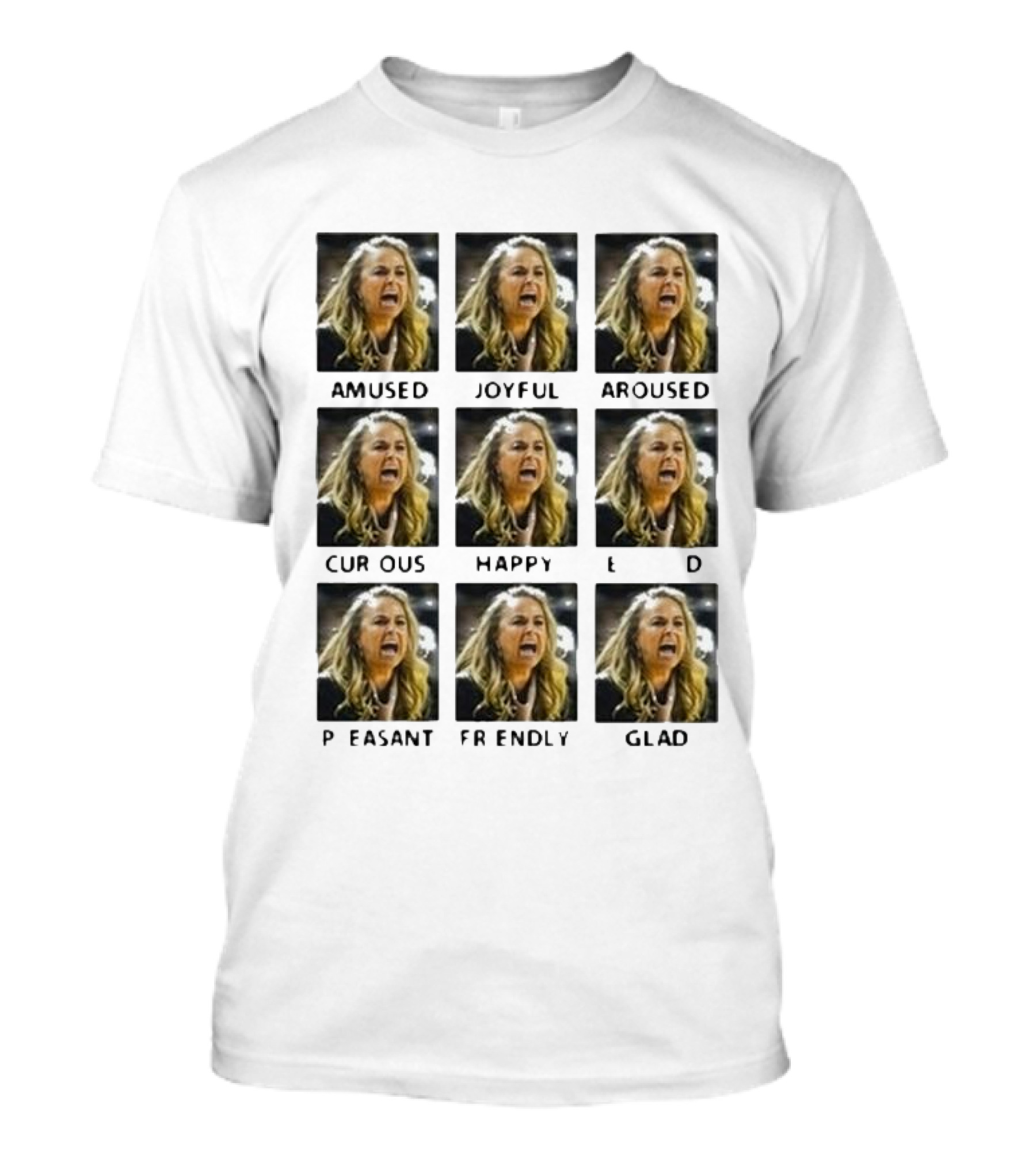 Amused Joyful Aroused Curious Happy Pleased Friendly Glad Becky Hammon T-Shirt
