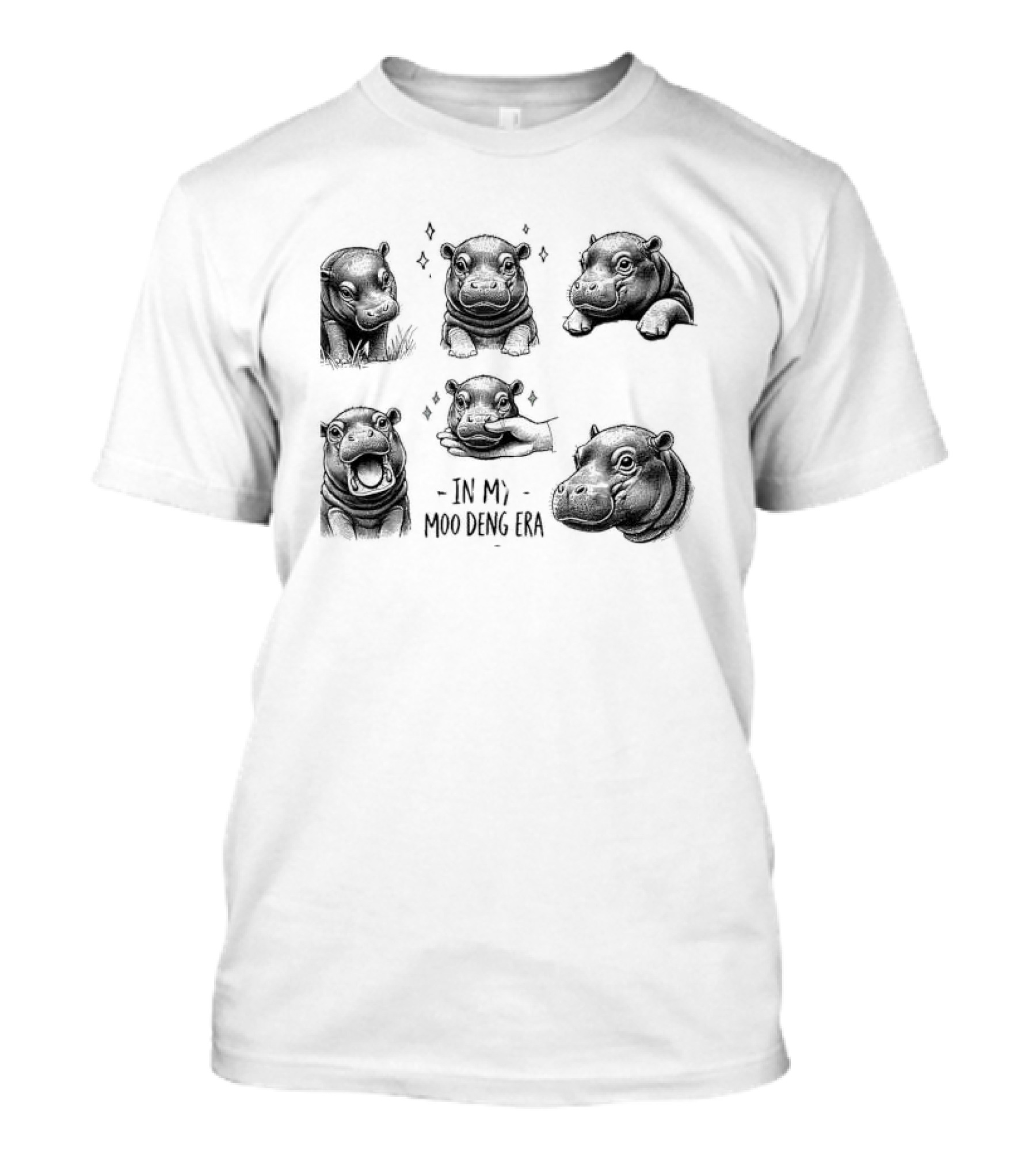 In My Moo Deng Era Funny Hippo Lover Zoo In Thai T-Shirt