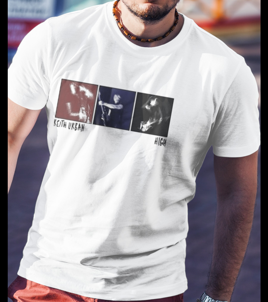 Keith Urban High Blurred Triptych Image T-Shirt