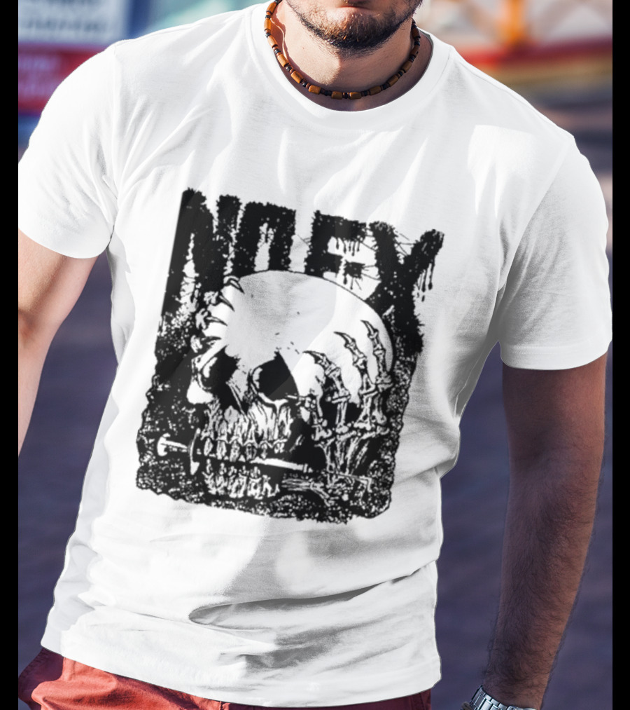 NOFX OG Skull With Skeleton Hand And Screwdriver T-Shirt